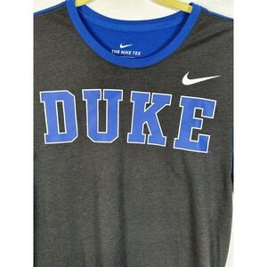 Duke Blue Devils Nike T Shirt Adult Small College Dri-Fit Short Sleeve Gray Mens